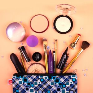 women makeup kit studio photo